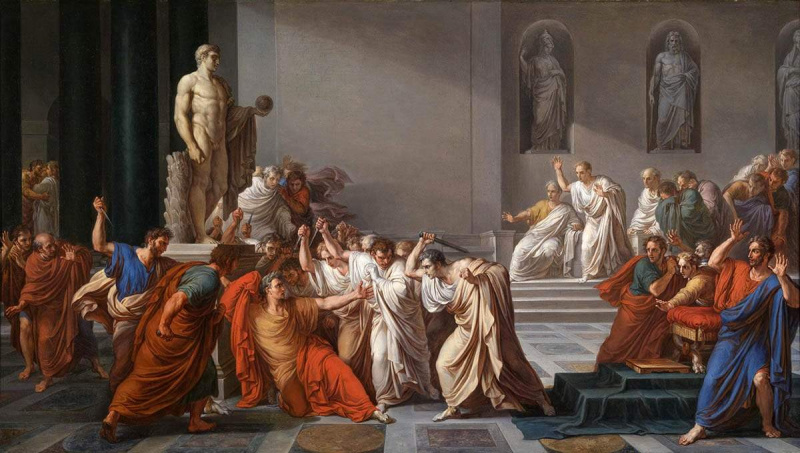 assassinio Giulio Cesare pittura vincenzo camuccini