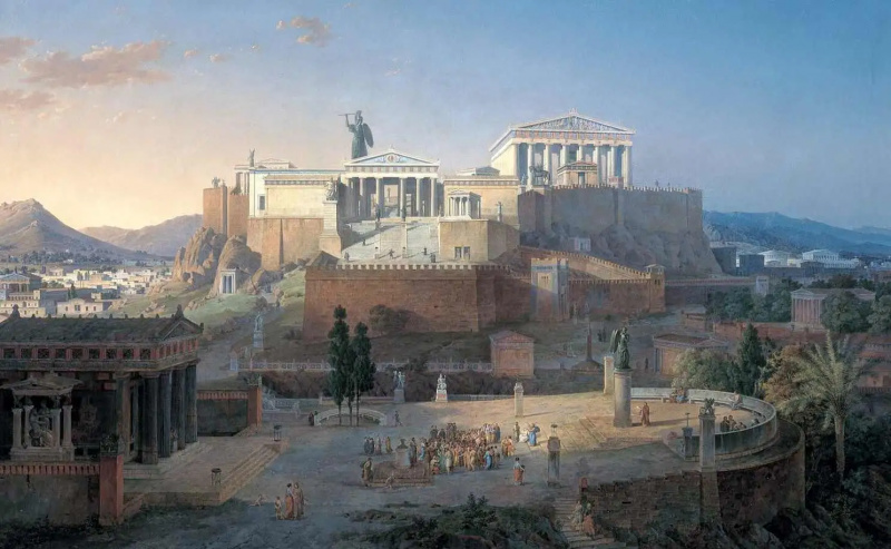 klenze akropolis areopagus athen pinakotheken