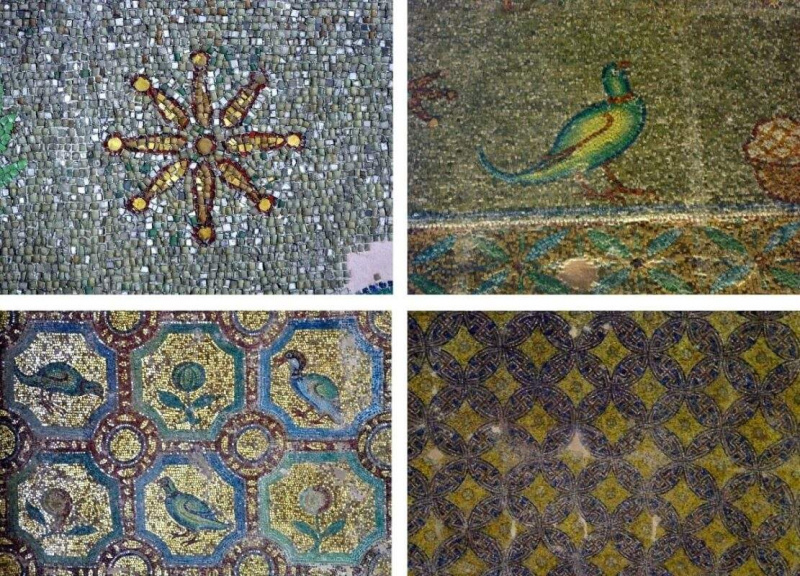 tidlig bysantinsk mosaikk tønnehvelv rotunde