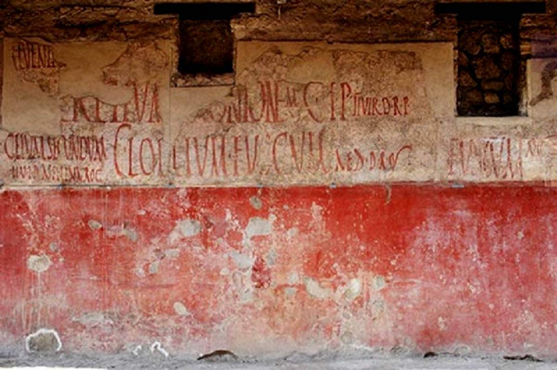 strada pompeii roma graffiti