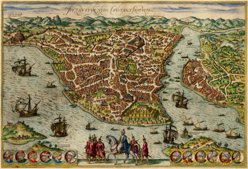   mapa Konstantynopola