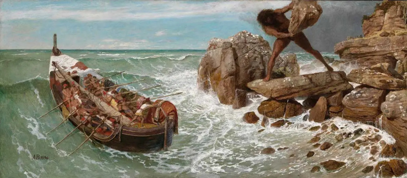   Arnold Böcklin Odyseusz i Polifem