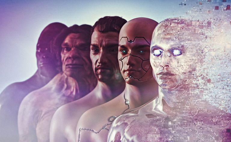 Evolução de humano para ciborgue