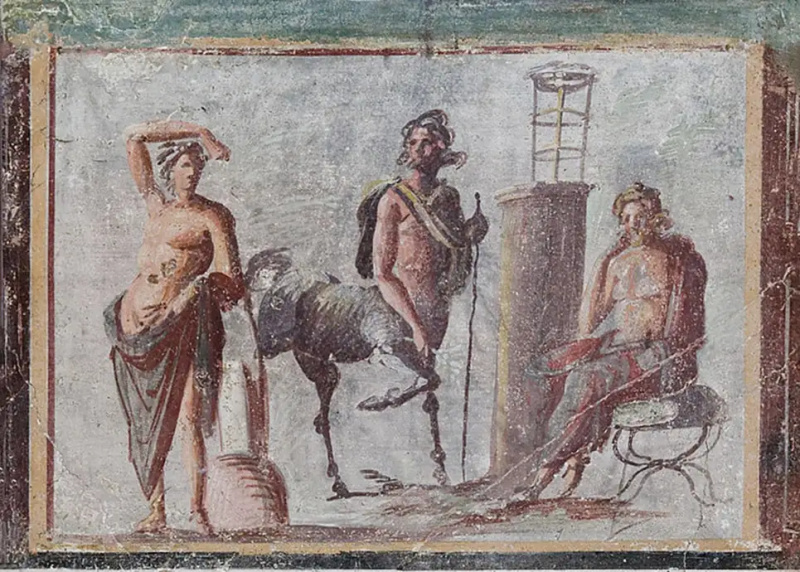   frescă din Pompei înfățișând pe Asclepius