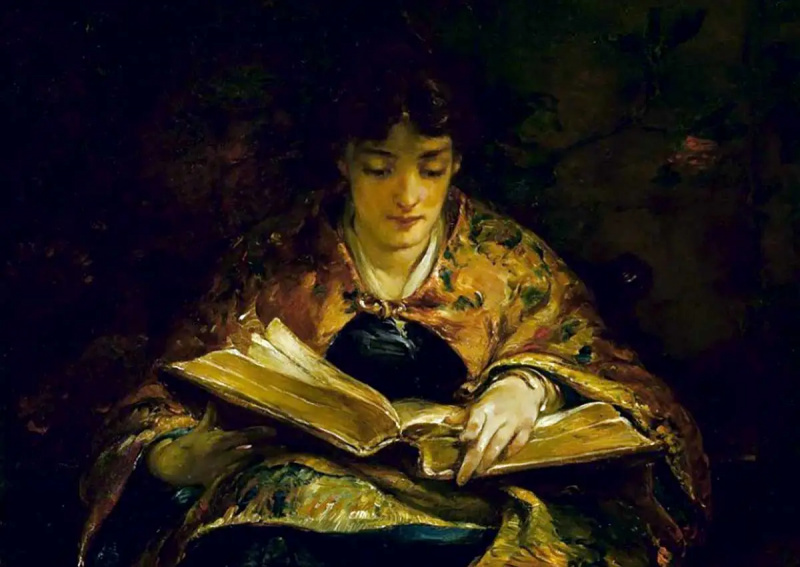   Wśród starych poetów, Walter Shirlaw, XIX w. Źródło: Instytut Smithsonian
