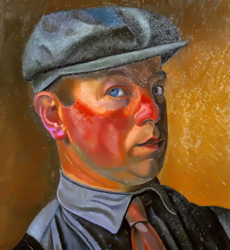   Pašportrets ar vāciņu, Viljams Robertss, 1931, caur The Tate