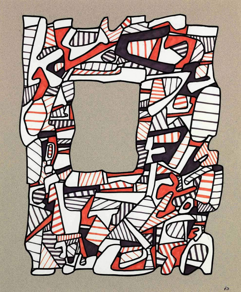 desen pe fereastra jean dubuffet