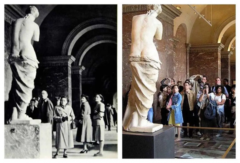   muzeum louvre 50. léta a dnes