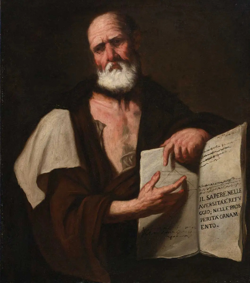 Aristotelis, Luca Giordiano, 1653, izmantojot WikiArt.org (rediģēts)