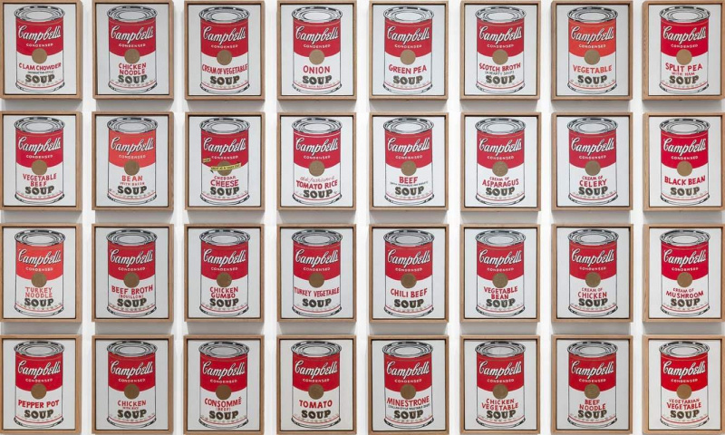 andy warhol campbells polévka pop art obrazy