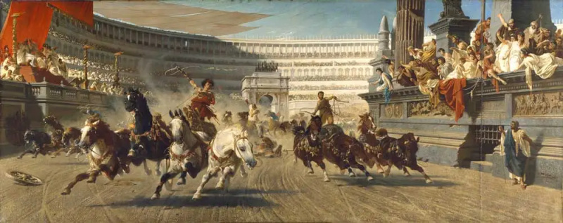   pintura de la carrera de carros de wagner