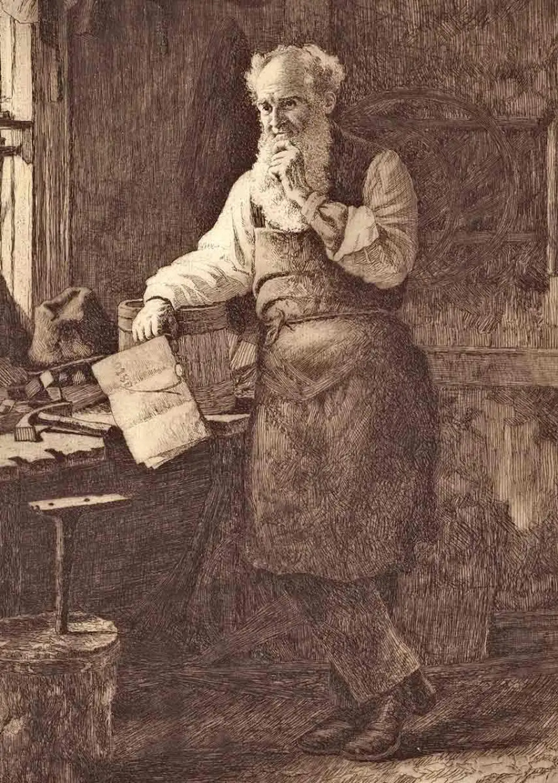   Thinking It Over, Thomas Waterman Wood, 1884. Sursa: Galeria Națională de Artă