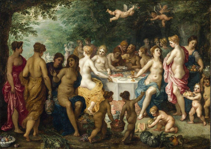 peleus thetis svadbena gozba bale slikanje