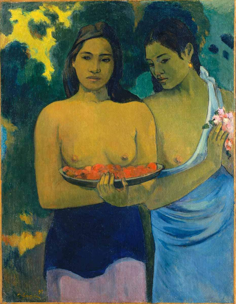 kaksi tahitilaista naista Paul Gaugin