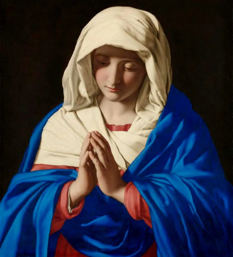   colorier les œuvres d'art prière vierge