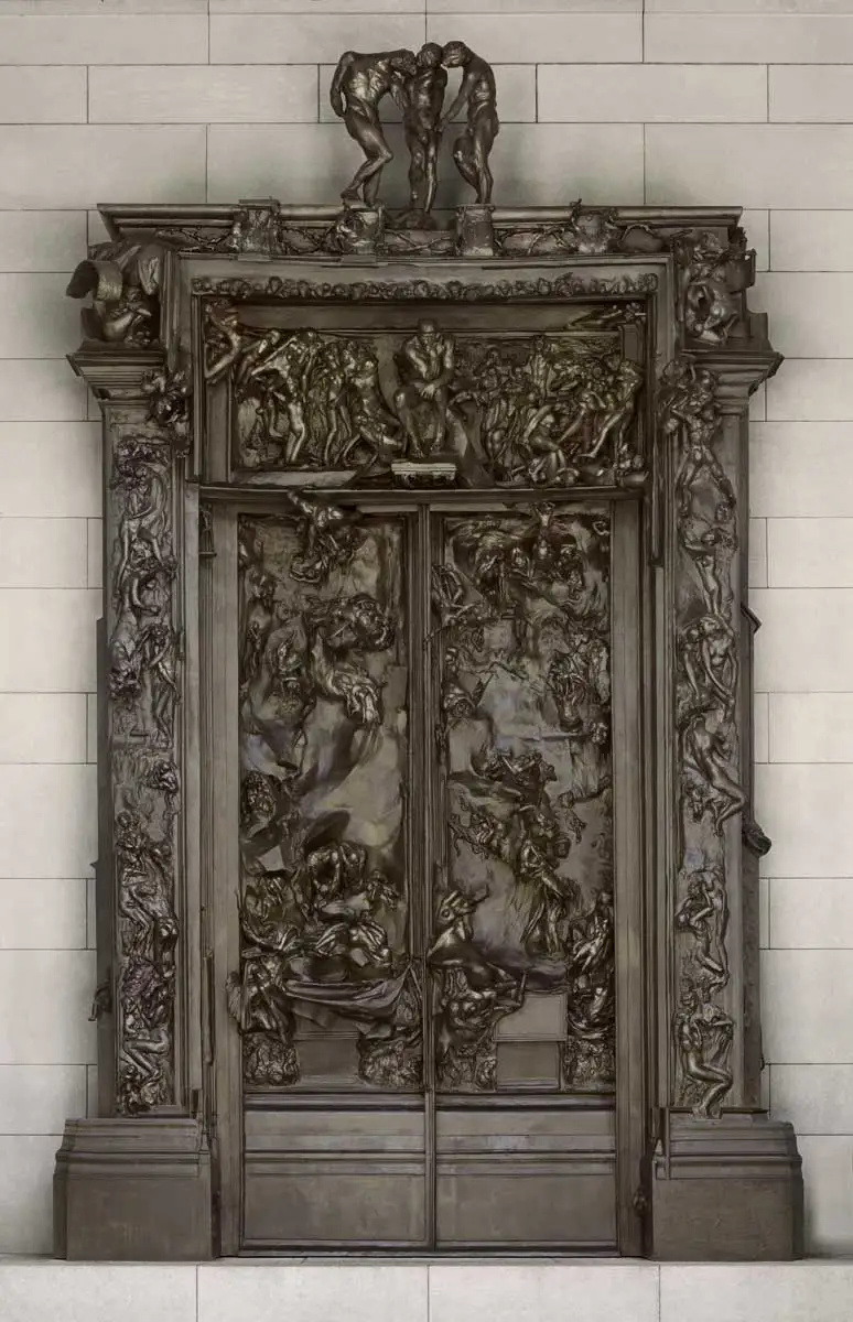 Auguste Rodin Gates helvetin veistos