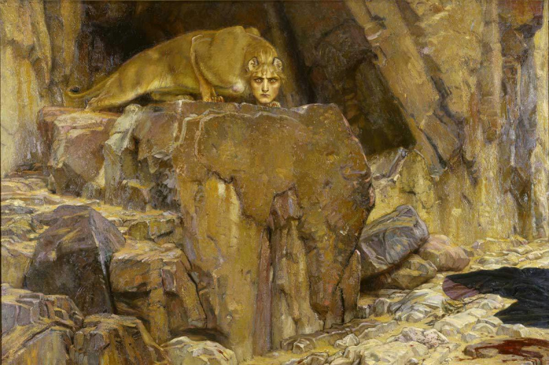  rosen sphinx pittura 1907 opere d'arte strane