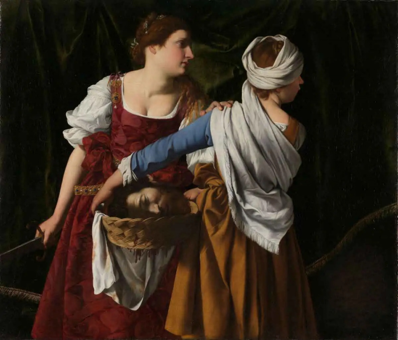   artystki gentileschi judith malowanie