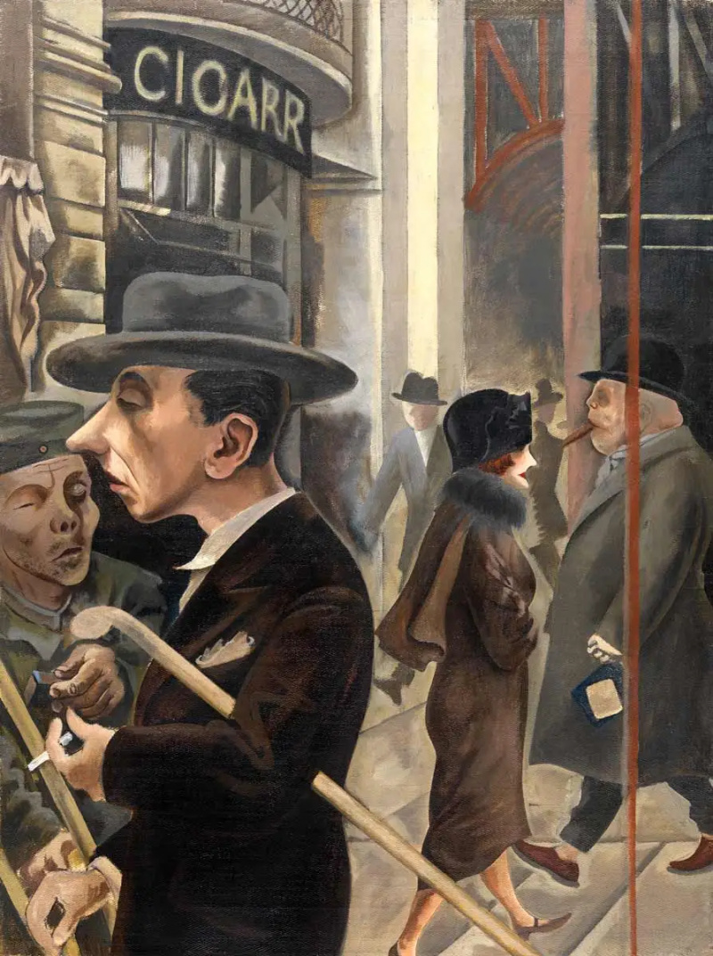   Neue Sachlichkeit George Grosz Straßenszene