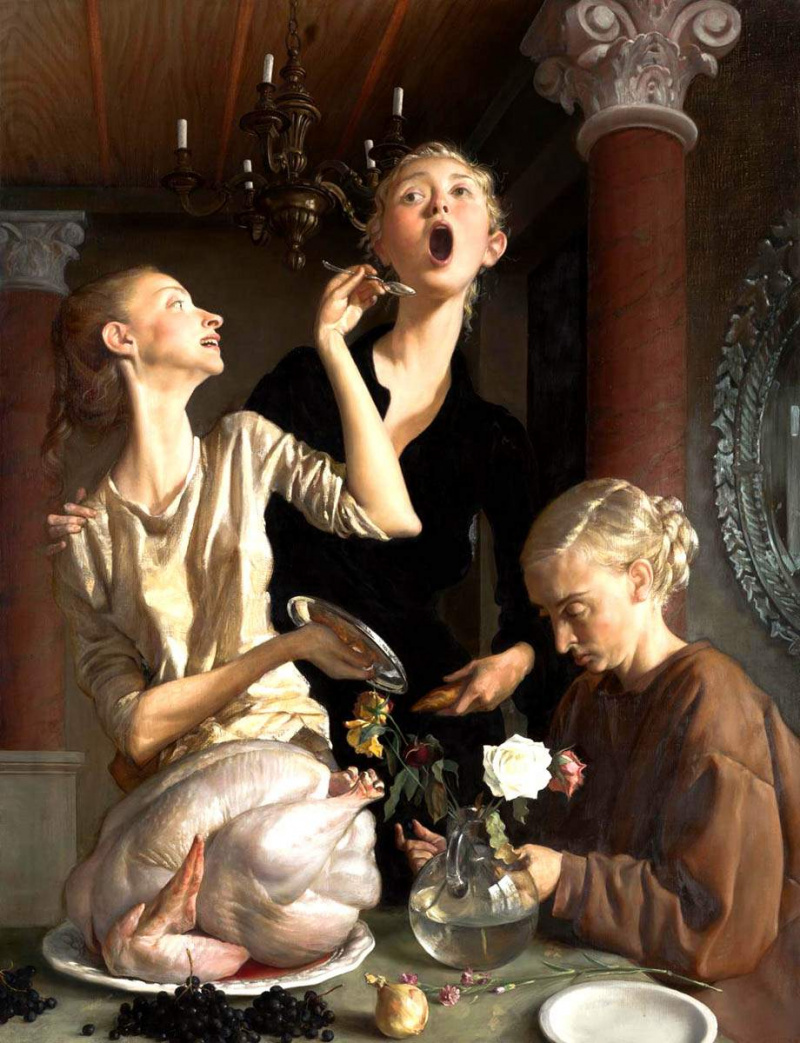 John Currin obraz dziękczynienia