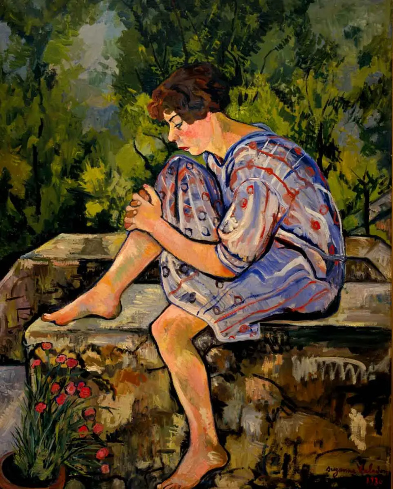   suzanne valadon ragazza sul dipinto murale 1930