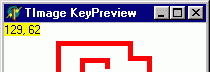 Zaczep do klawiatury Delphi dla TImage