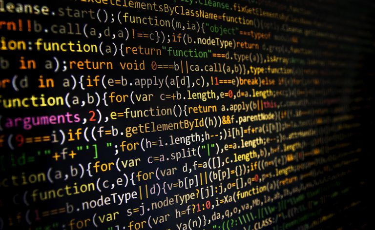 Tela abstrata do código de programação do desenvolvedor de software.