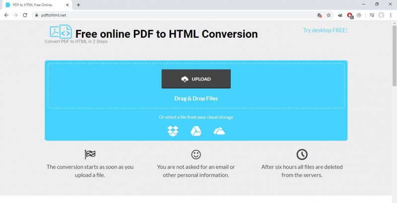 PDFtoHTML.net online nástroj na konverziu PDF
