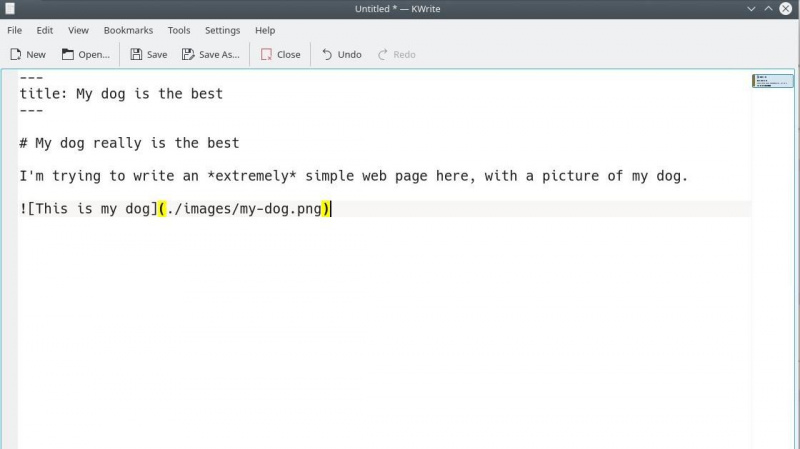 Prosta strona internetowa napisana w Markdown.