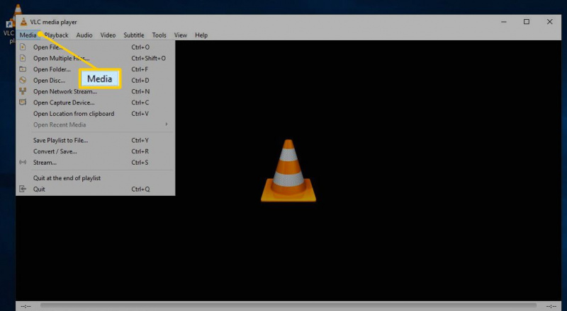 Karta Media w VLC Media Player w systemie Windows