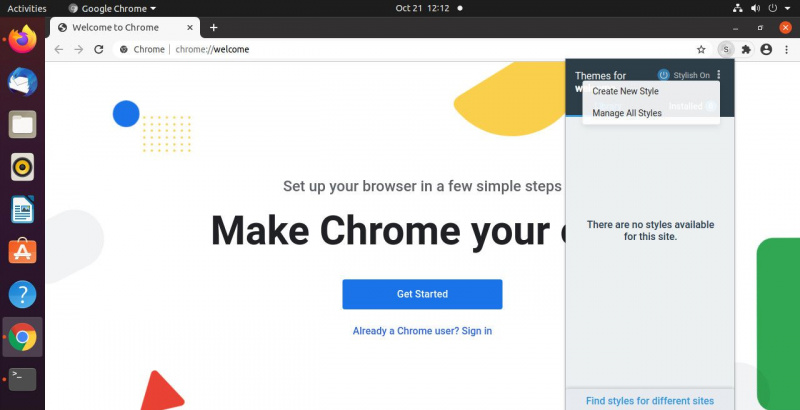 Opciones elegantes de Google Chrome