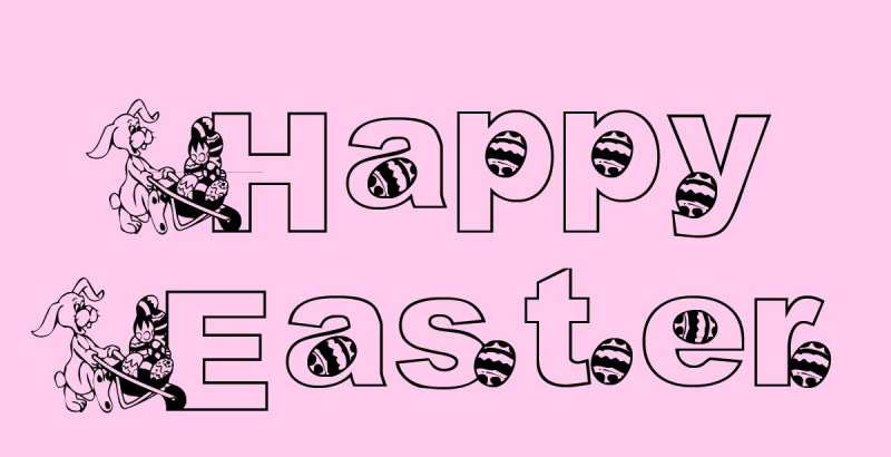 Felices Pascuas escrito en fuente KG Hippity Hop