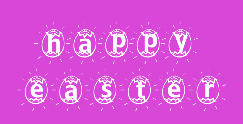 Feliz Pascua en la fuente gratuita del huevo de Pascua ADFB