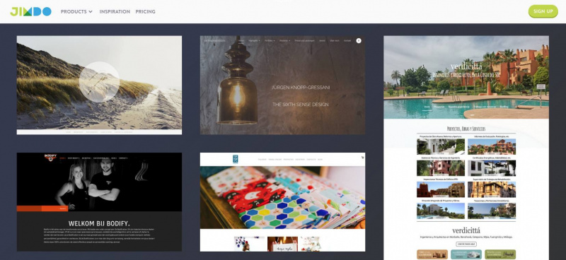 Zrzut ekranu Jimdo.com.