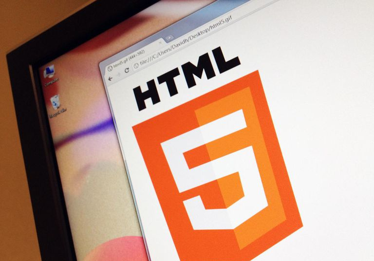 Logo HTML5 na tela