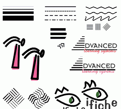 Uma variedade de linhas mostradas no design do logotipo