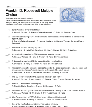Planilha do Desafio Franklin D. Roosevelt
