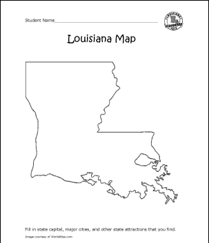 Louisiana oversiktskart