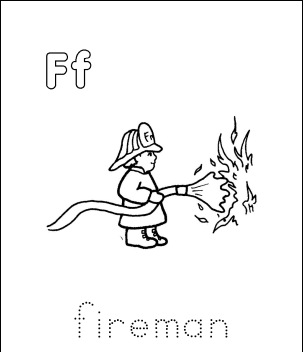 Bokstaven F for brannmann