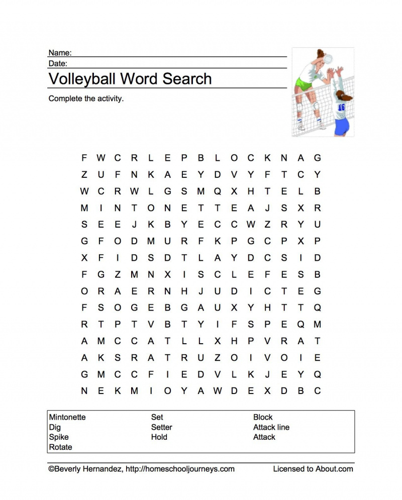 Volleyball ordsøk