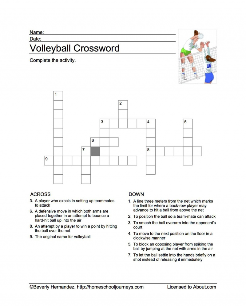 Volleyball kryssord