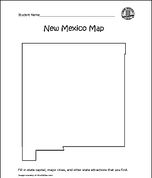 New Mexico oversiktskart