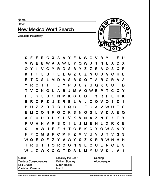 New Mexico Wordsearch
