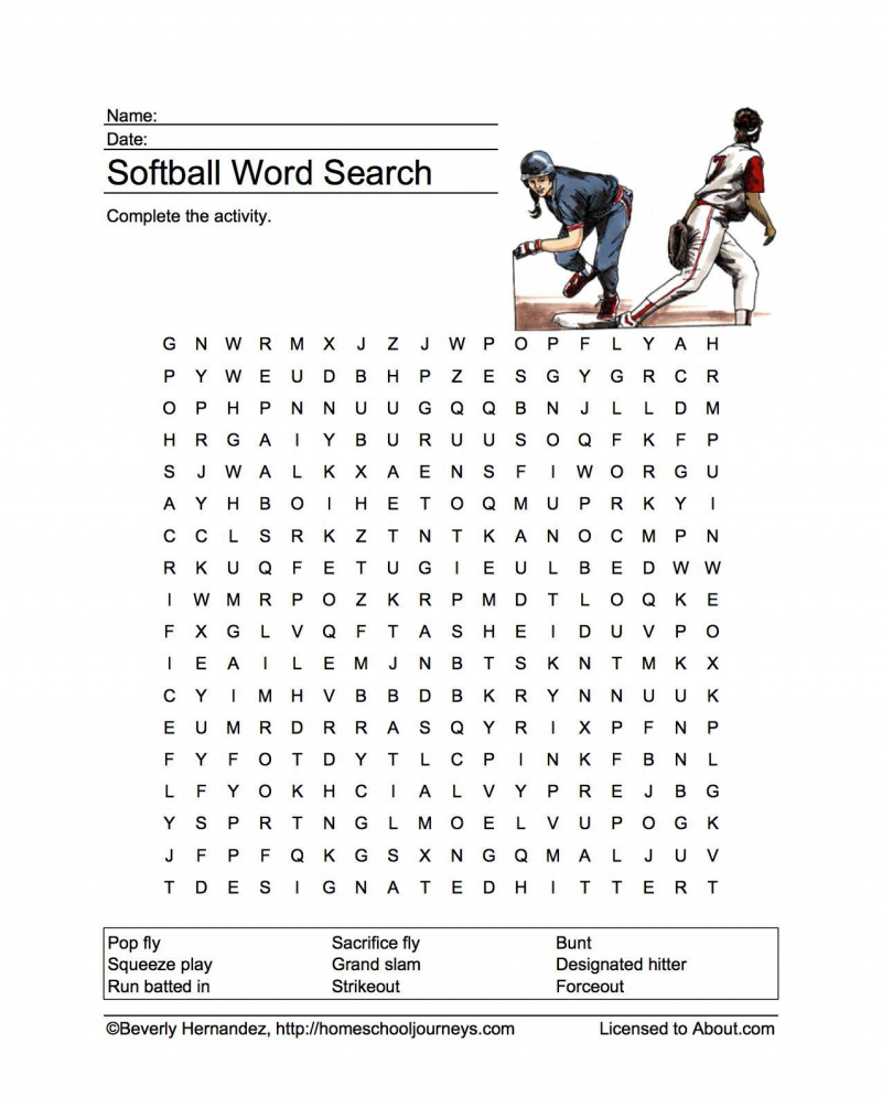 Softball ordsøk