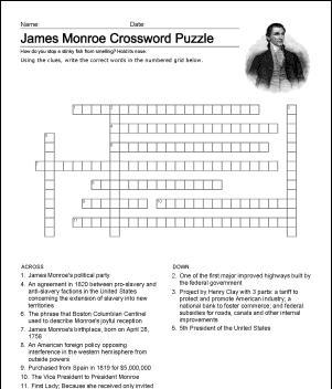 James Monroe kryssord