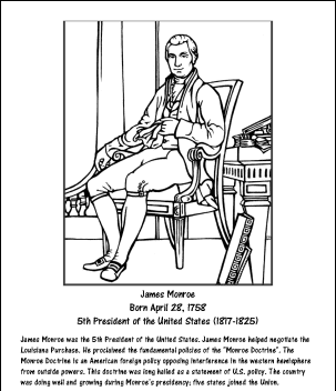 James Monroe Coloring Page