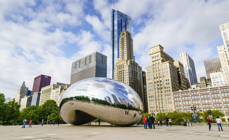 Park Millennium i rzeźba Cloud Gate, Chicago, Illinois, Stany Zjednoczone Ameryki, Ameryka Północna
