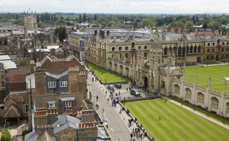 Vista elevada del horizonte de Cambridge