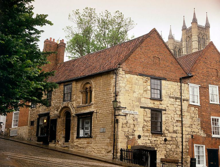 Casa construída no final do século XII em Lincoln, Inglaterra
