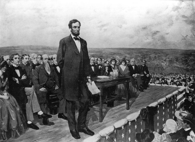 Abraham Lincoln pod adresem Gettysburga